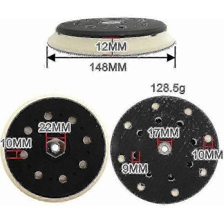 Makita BO6050 Hiomalaikan vaihto, 150 mm 15 reikää