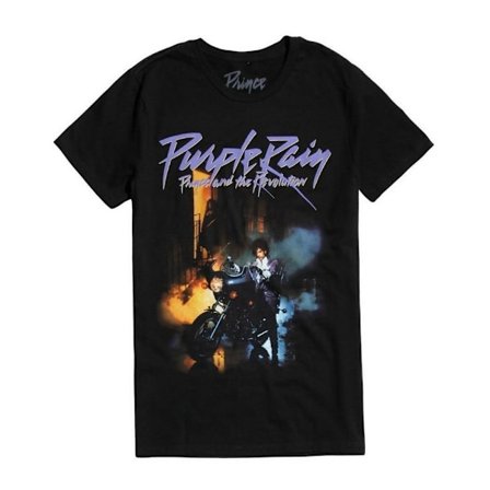 Prince Barn/Barn Purple Rain Bomull T-shirt 3-4 År Svart