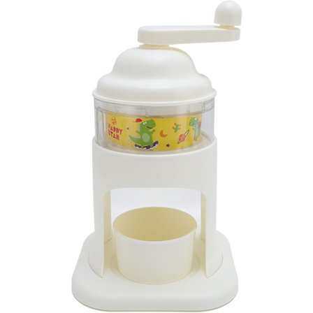 Mini-maskine til høvlet is, tegneserie lille is-høvlermaskine manuel bærbar isknuser med håndsving til hjemmet