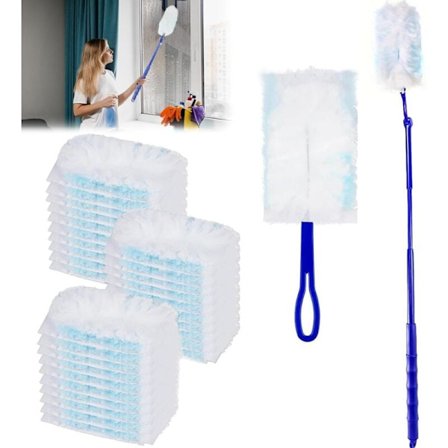 52 Refiller Kompatible med Swiffer Duster Kit Inkluderer 1 Håndtak 1 Teleskopstang 52 Støvbindende Pads