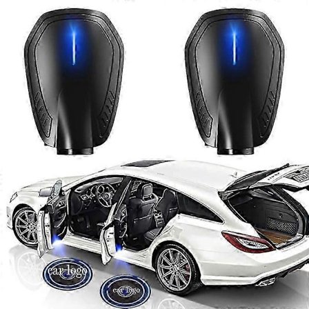 Bil Dør Laser Projektor Led Auto Logo Lys Genopladelige Trådløse Velkomst Dekor Lys Bil Tilbehør Laser Emblem Lampe Sæt Motor Køretøj Belysning