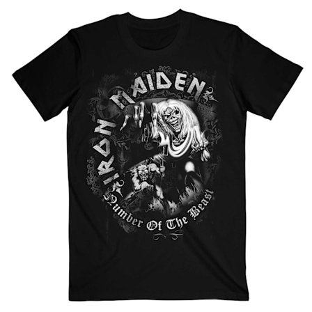 Iron Maiden Unisex Adult Number Of The Beast Grå Ton T-Shirt