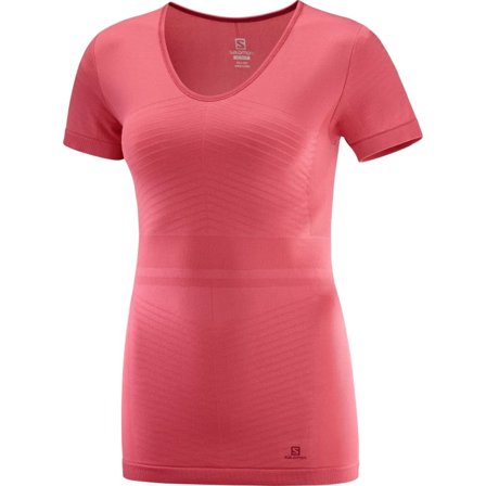 Salomon Women's Elevate Move'on SS Tee Women Short sleeved fitness sweater Pink M