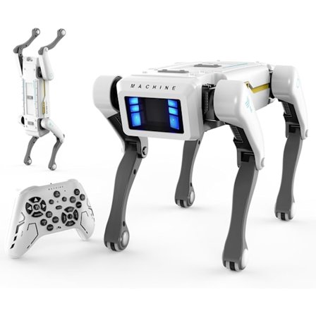 2025 Siste Modell Robot Hund, AI Hund, AI Smart Kjæledyr, Vil Danse og Kungfu, Stemme/App/Fjernkontroll, Støtter Handlingsprogrammering, AI Robot I