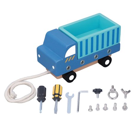 Trælastbil Legetøj Burrs Gratis Sikker Sensorisk Læring Pædagogisk Skruetrækker Tavle til Børn 3 År Gamle Ovenfor