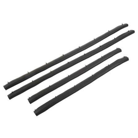 4 stk Dørvindu Dug Viping Weatherstrip Ytre 55135891AF Erstatning for Jeep Grand Cherokee 1999‐2004