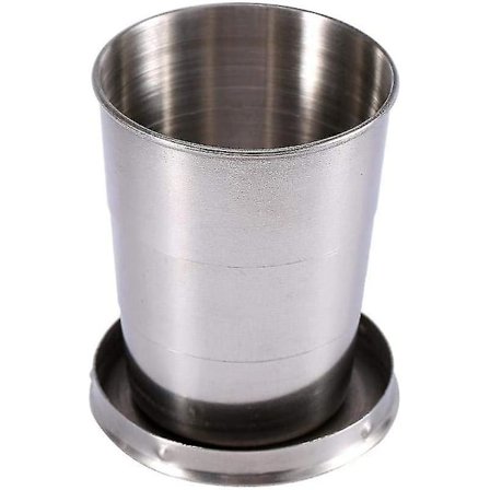 Rustfrit Stål Foldbar Kop Premium Metal Kop Stabelbar Drikke Udendørs Rejse Teleskopisk Sammenklappelig Krus Camping Vandring Flaske Foldbar Kop 