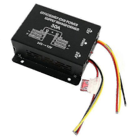 24V til 12V 30A DC-DC Konverter til Lastbiler Busser Campingvogne Kraftig Spændingsregulator