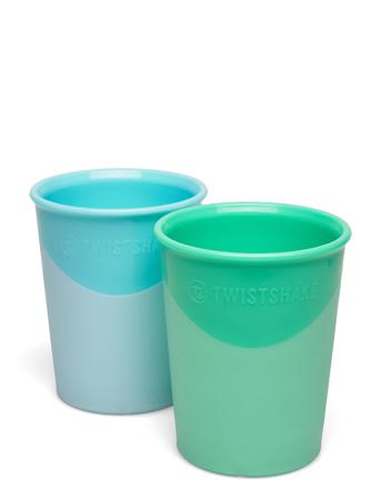 Twistshake 2X Cup 170Ml 6+M Pastel Blue Green Home Meal Time Cups & Mugs Cups Grøn Twistshake