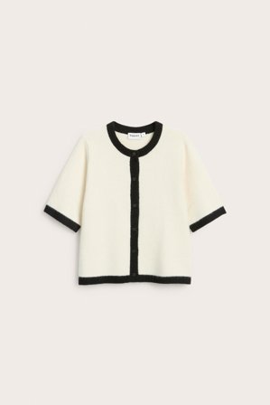 Kappahl | Lyhythihainen neuletakki | Luonnonvalkoinen