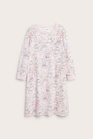 Kappahl | Langermet nattkjole Lyserosa 98/104 | Lyserosa
