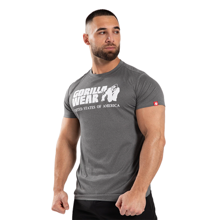 Gorilla Wear Classic Training T-Shirt, Grey Melange