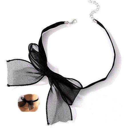 Sexig Svart Spetsrosett Halsband Choker Mjuk Sammet Suede Choker Krage Smycke Present Till Kvinnor Flickor
