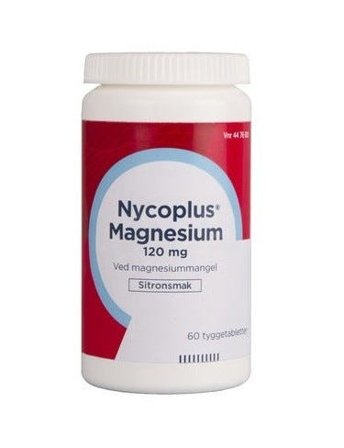 Nycoplus Magnesium 120mg tyggetabletter 60 stk
