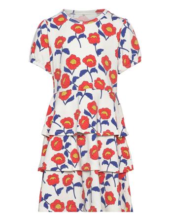 Flowers Aop Ss Dress Dresses & Skirts Dresses Casual Dresses Short-sleeved Casual Dresses Multi/mønstret Mini Rodini*Betinget Tilbud