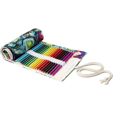 72 huller papirrull til farveblyanter, håndlavet, til kunstnere,