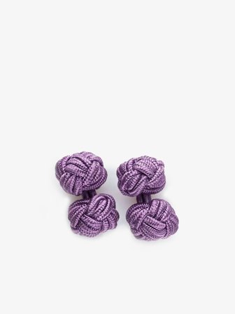 John Henric Men's Purple Silk Knots Size Onesize