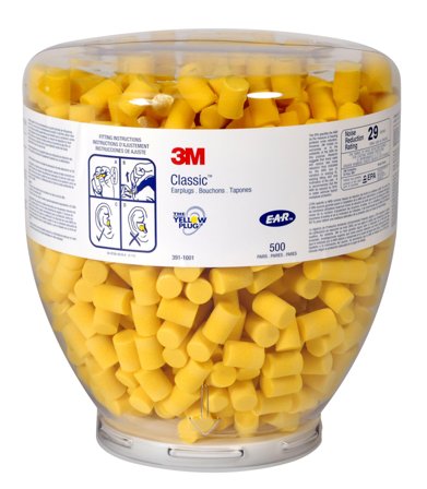 3M E-A-R Classic Ørepropper i refillbeholder, 500 par, Hørselvern