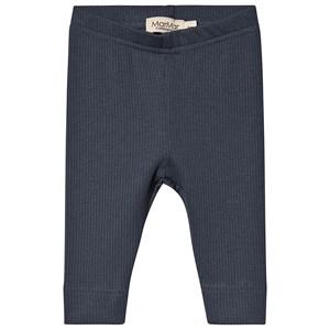 Kids - MarMar Copenhagen Navy Rib Leggings 74 cm/6 months - Bottoms - 74 cm/6 months - Blue
