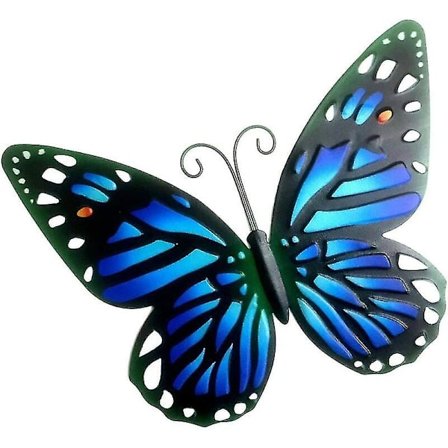 3D Sommerfugl Veggdekor, Metall Veggdekor, Hagedekor Veggkunst Metall Sommerfugl Dekor