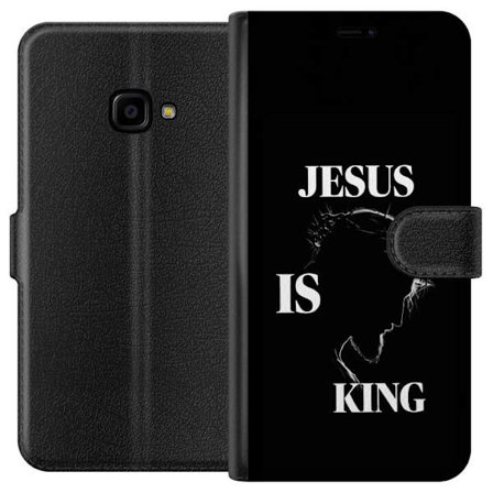 Yhteensopiva Lompakkokotelo Samsung Galaxy Xcover 4 Värikkäitä kawaii-hahmoja pinottuna pystysuunnassa violetilla taustalla, pehmeillä muodoilla ja le