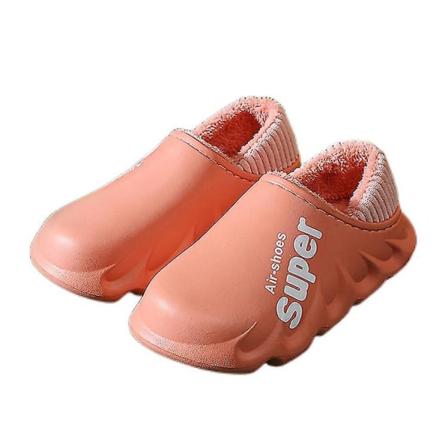 Snötofflor Vinter Varma Slip On Plyschskor Vattentäta Anti Slip Låga Topp Platta Skor Pink 42-43(Suitable for41-42)