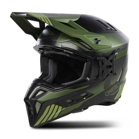 Casco de Cross O'Neal EX-SRS Hitchhiker Negro/Oliva L