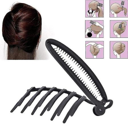 Magic Women DIY Håropsætning Opsat Bun Kam Klips Sæt Til Hår Fransk Twist Maker Zy