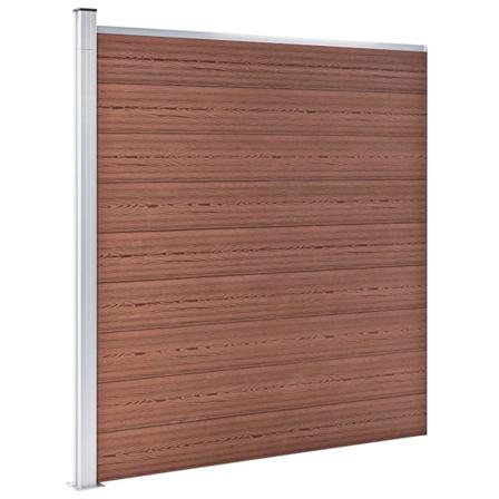 Vidaxl Staketpanel Wpc 175x186 Cm Brun Brun