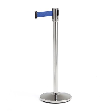 Absperrpfosten mit Band, L 2000 mm, blau