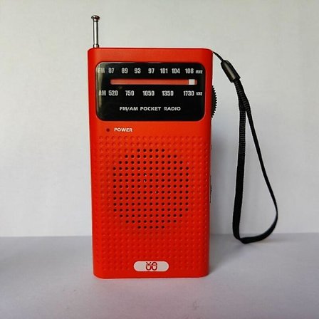 Kannettava Radio Radioasema Transistori Taskuradio Pieni Fm Am Radio ja Kaiutin Punainen