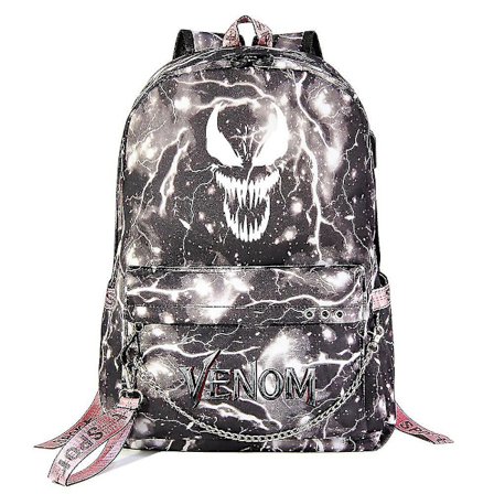 Usb-ryggsäck för tonårsstudenter med gifttryckt band