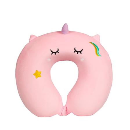 Pehmeä mukava matkatyyny Söpö sarjakuva U-muotoinen memory foam kaulatyyny Pink