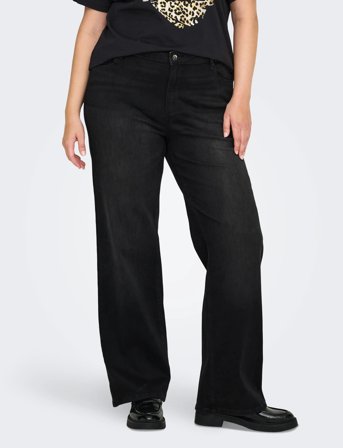 ONLY Carmakoma Carwilly Hw Wide Jeans Cro1099 Noos - Black - 44 x 32