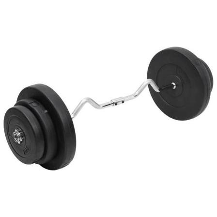 Vidaxl Skivstång Curl Med Vikter 60 Kg