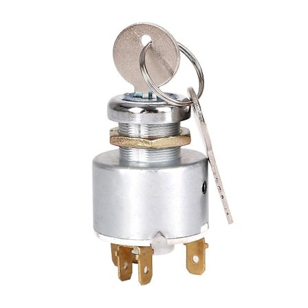 Tændingskontakt, 12v Universal Motorstartkontakt med Nøgle Egnet til Motorcykler, Traktorer, Biler og Både Fem Fods Traktor