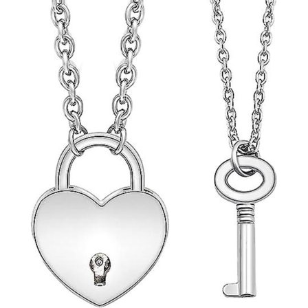 2 stk nøkkelanheng halskjeder Eboy Egirl Hengelås Punk Kjede Choker For Menn Kvinner