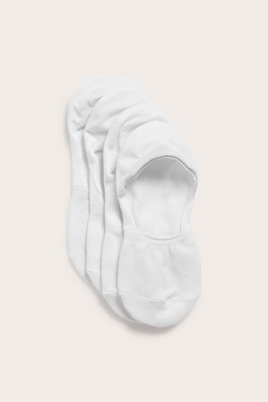 Kappahl | 4-pk. usynlige sokker Hvit 45/47 | Hvit