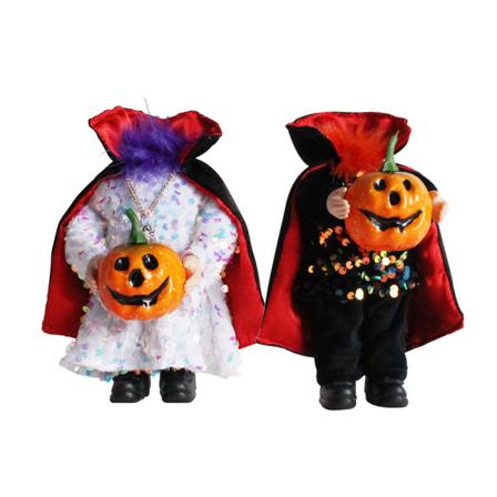 2 stykker Halloween hodelaus pumpe dukke spøkfestival tvangsdukke atmosfære layout rekvisitter dukker dekorative forsyninger