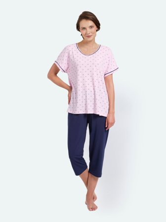 BRANDTEX - Pyjamas - Rosa / Navy