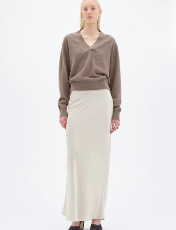 REMAIN Birger Christensen V-Neck Sweater - Brown - M