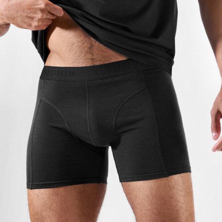 FeatherFeel | Boxer noirs en laine mérinos pour hommes - Boxers en laine