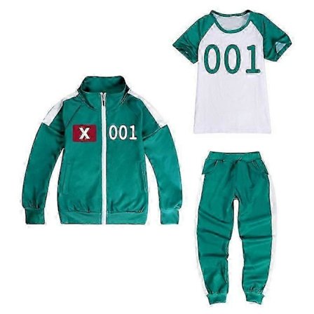 Squid Game 2 Spillere Cosplay Kostyme Treningsdress Komplett Klesett