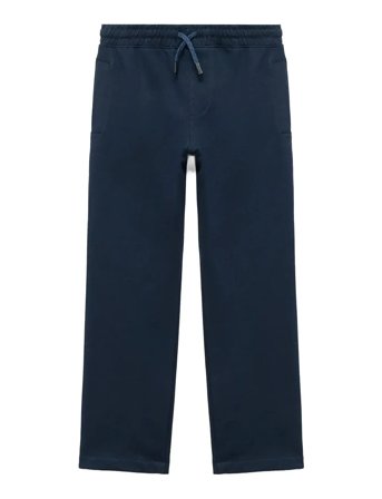Cotton Drawstring Joggers Navy Mango