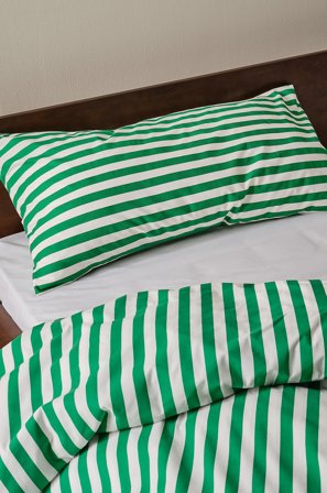 Jotex - Putevar 50x90 Cm Smaragdgrønn/hvit - KAYO - Kjøp Putevar hos Jotex