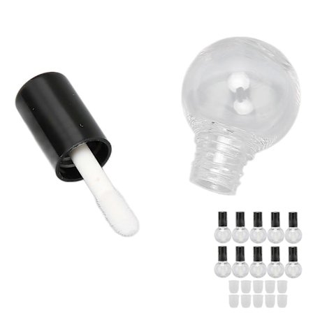 Tomma Läppglansrör 5ml Söta Bolltyp Plast Återfyllningsbara Behållare 10 st DIY Flaskor