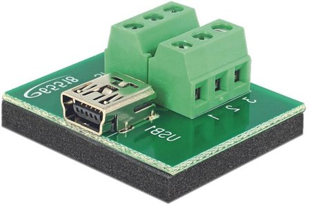 Delock Adapter Mini USB hona > Terminal Block 6 pin