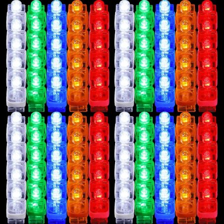 100 st LED Finger Lights Ljusa Finger Rave Lights Finger Ring Glow Sticks Små Finger Laser Holiday Light up Fingers Rings (FMY)