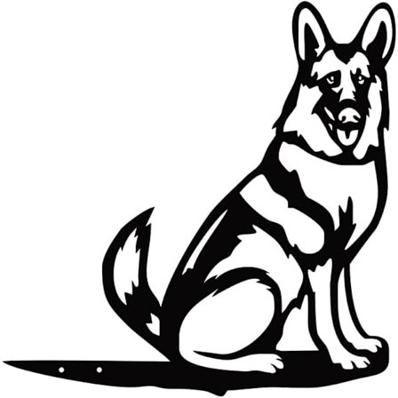 Metal Hund Have Statue, Udendørs Havekunst Hund Silhuet Dekoration