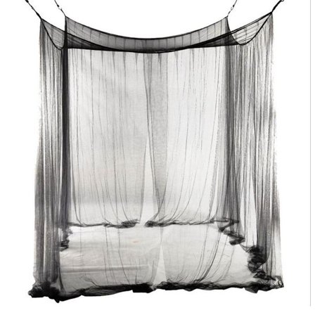 Firkant seng gardiner, firkant seng gardiner, fire-stolpe seng gardiner, sort